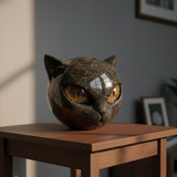 O gato Guardião Negro de Pedra