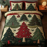 Conjunto de roupa de cama acolchoada de 3 peças - Floresta da alegria