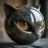 O gato Guardião Negro de Pedra