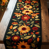 Caminho de mesa acolchoado - Girassol de Outono