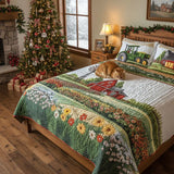 Conjunto de roupa de cama acolchoada de 3 peças - Fazenda Feliz