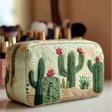 Bolsa de Maquilhagem Almofadada Verde Deserto