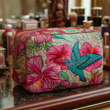 Bolsa de Maquilhagem Almofadada Encanto das Flores