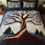 Conjunto de roupa de cama acolchoada de 3 peças - Harmonia da Floresta