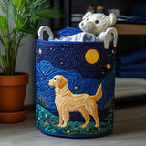 Cesto de Roupa Almofadado Cão Dourado