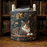 Cesto de Roupa Almofadado de Gato