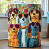 Cesto de Roupa Almofadado Cães Felizes