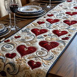 Caminho de mesa acolchoado - Camadas de Amor