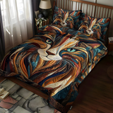 Conjunto de roupa de cama acolchoada de 3 peças - Ronronos e Manchas