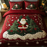 Conjunto de roupa de cama acolchoada de 3 peças - O Mundo da Oficina do Pai Natal