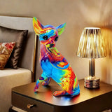 Candeeiro de Mesa Chihuahua em Resina Vibrante